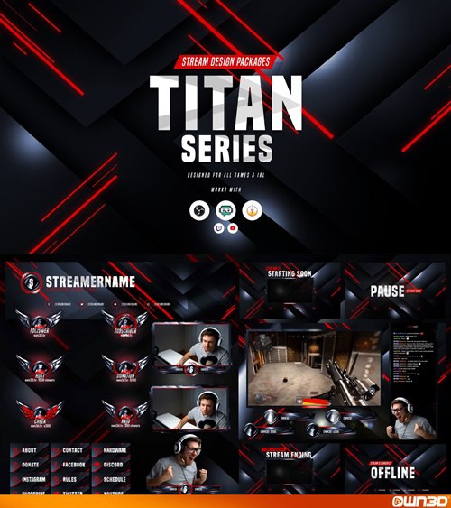 Own3d - Titan Stream Overlay Template Package