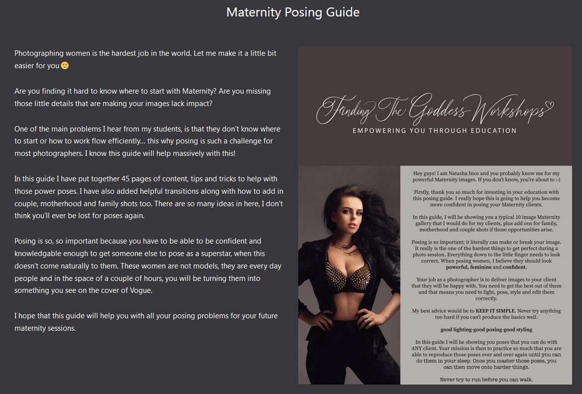 Natasha Ince - Maternity Posing Guide