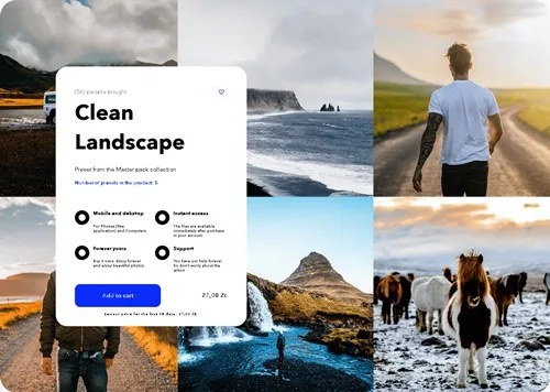 Getprsts - Clean Landscape Lightroom Preset