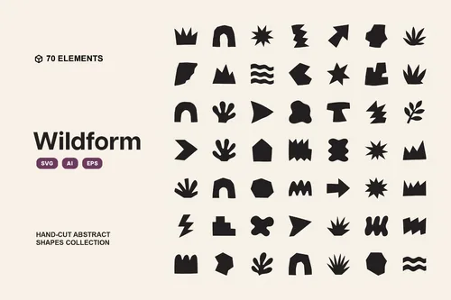 Wildform - Hand-Cut Abstract Shapes